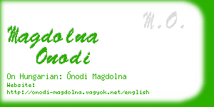 magdolna onodi business card