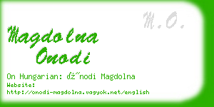 magdolna onodi business card
